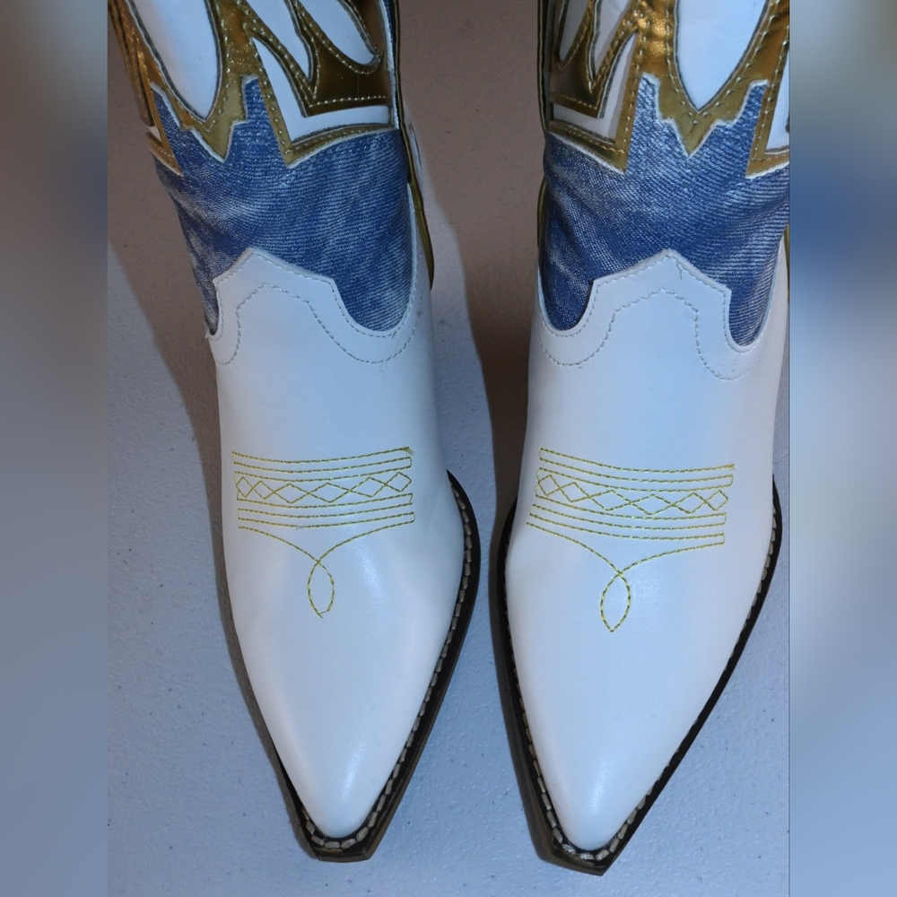 ARiderGirl Eagle Wing Lady's Size 6 Mid-Calf Boots Stacked Leather Heel Western. - Picture 16 of 16